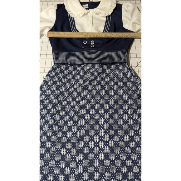 Patricia Fair Women's Vintage 70s Tic-Tac-Toe Novelty Print Maxi Dress Hippie - Picture 13 of 16